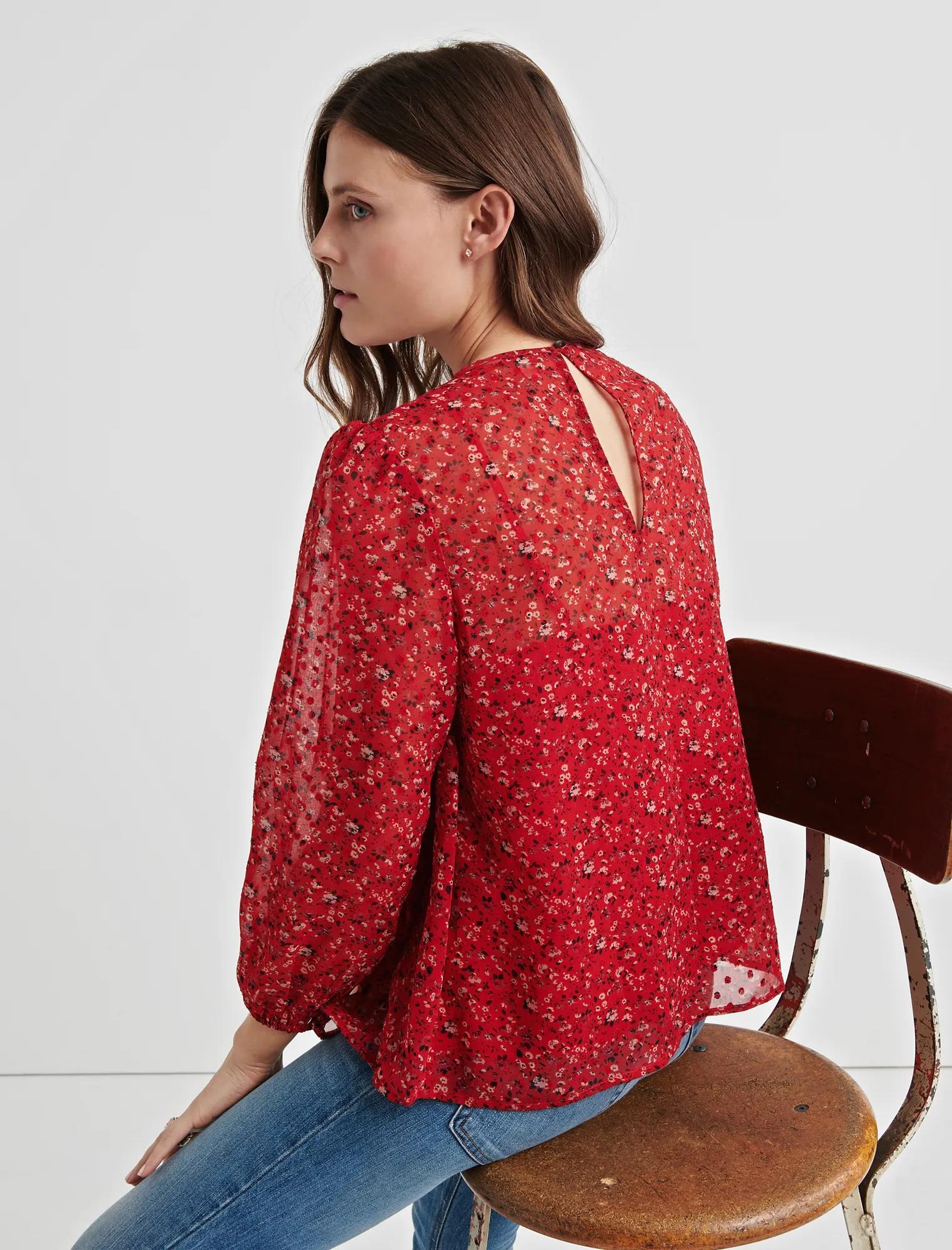 FLORAL SMOCKED TOP, image 3