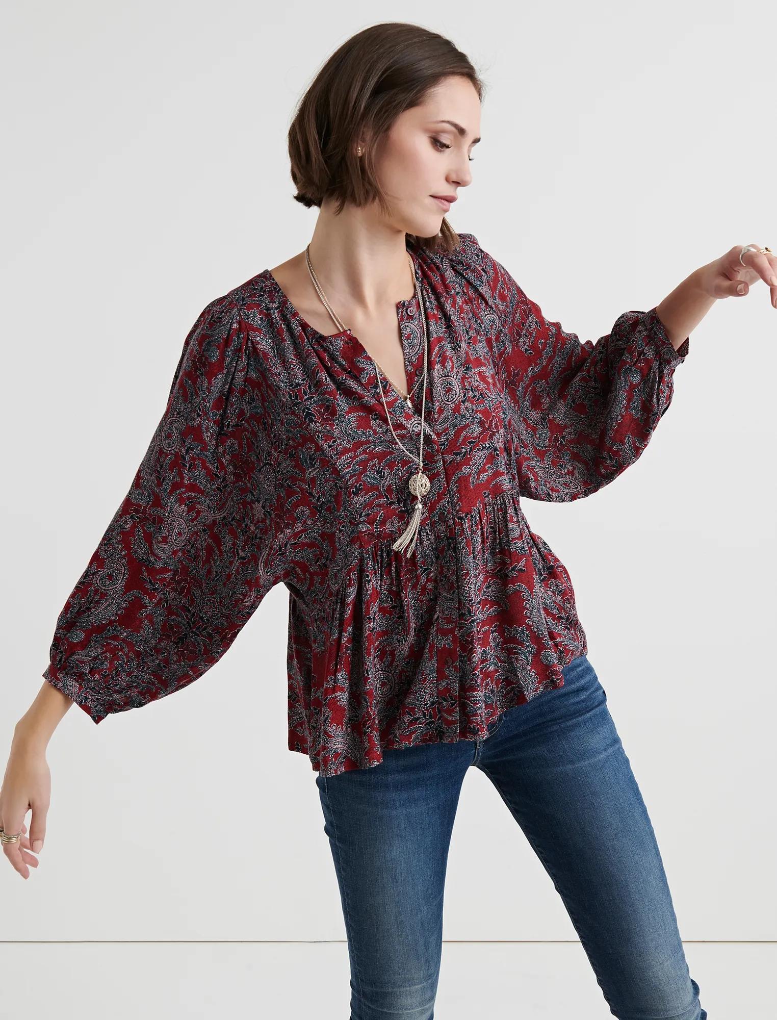 PAISLEY PRINTED PEASANT, image 1