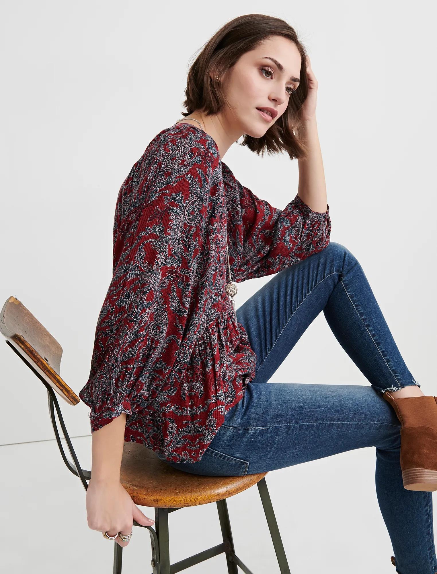 PAISLEY PRINTED PEASANT, image 2
