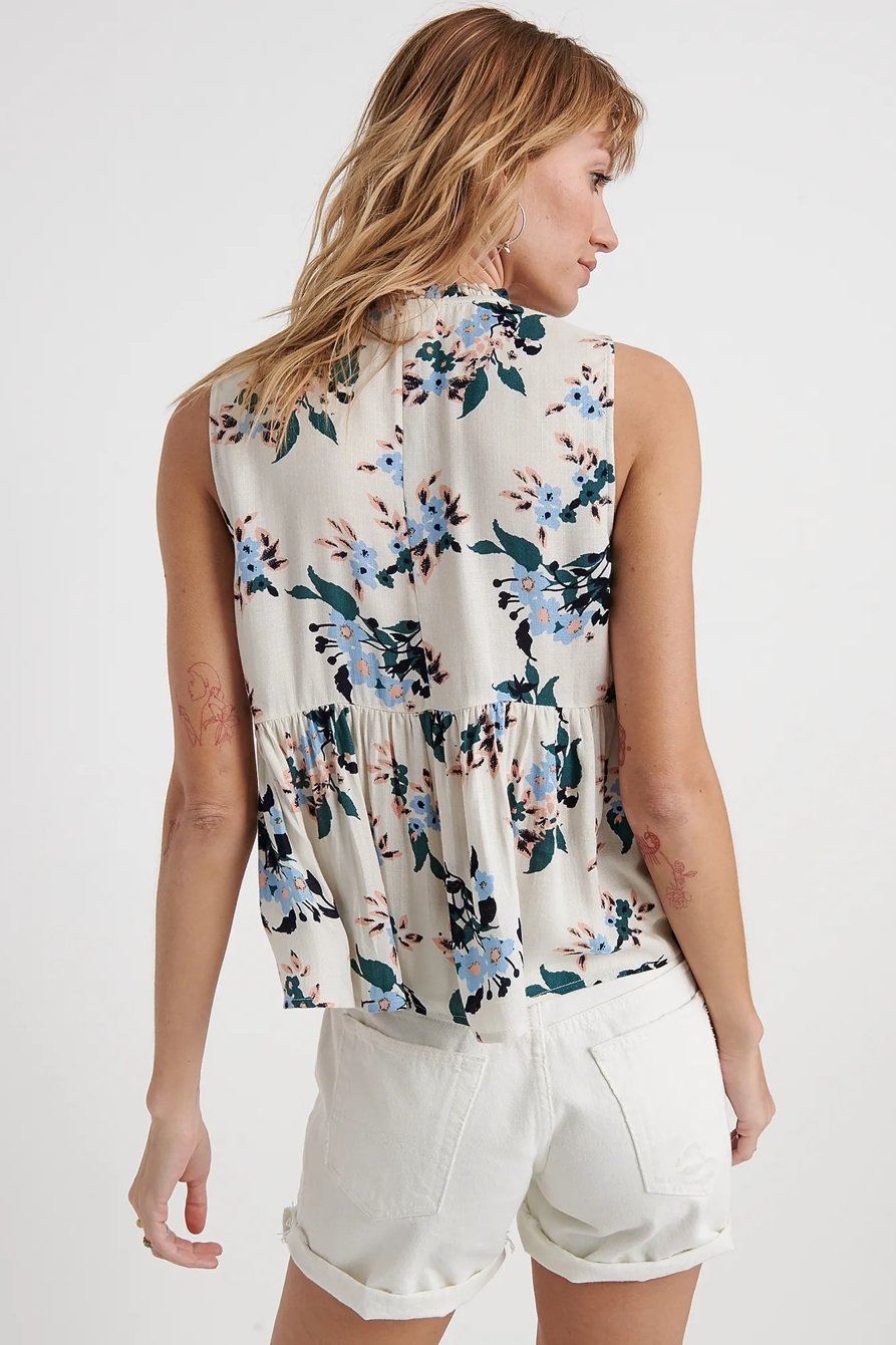 SLEEVELESS ROMANTIC RUFFLE TOP, image 3