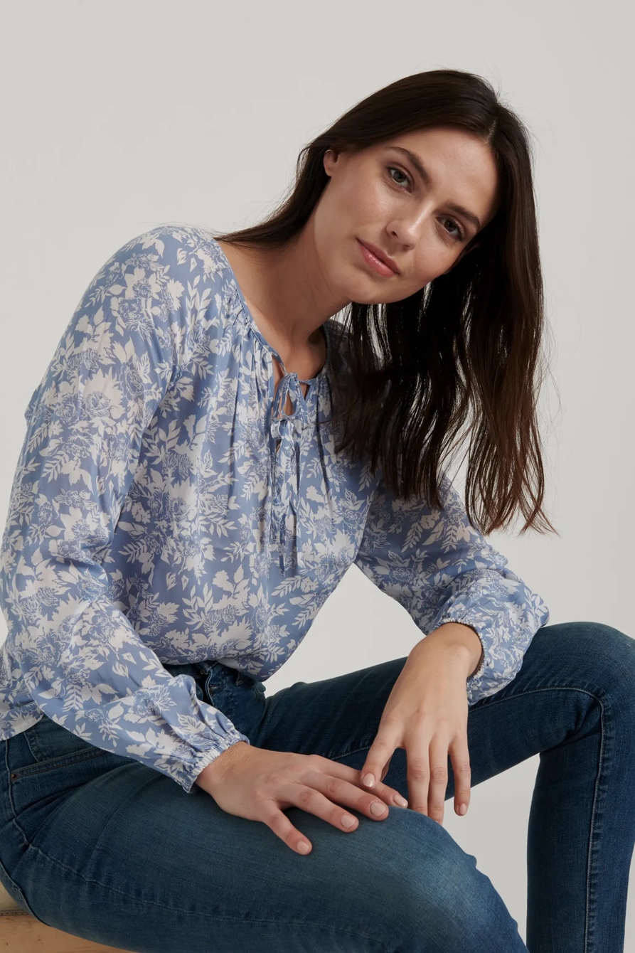 ELOISE PRINTED PEASANT TOP, image 5