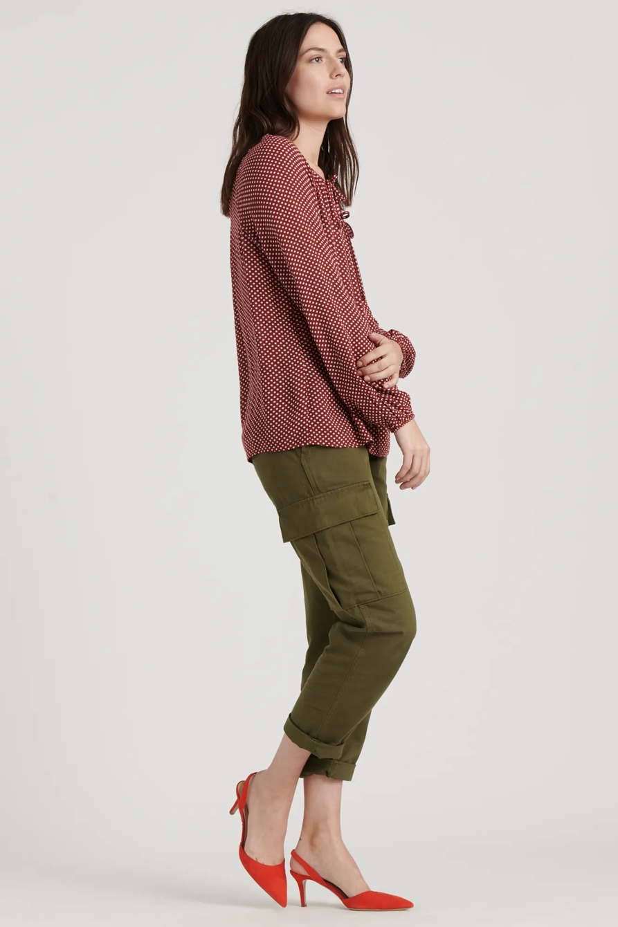 ELOISE POLKA DOT PEASANT TOP, image 3