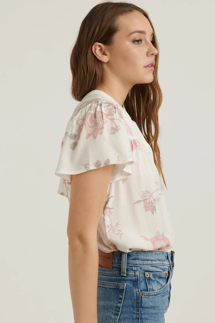 SHORT SLEEVE JOSIE PRINTED TOP, image 3