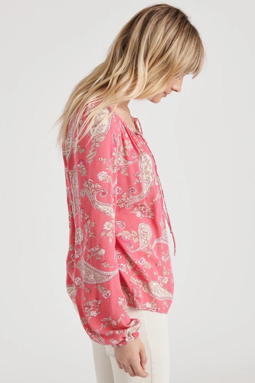 ELOISE PRINTED PEASANT TOP, image 3