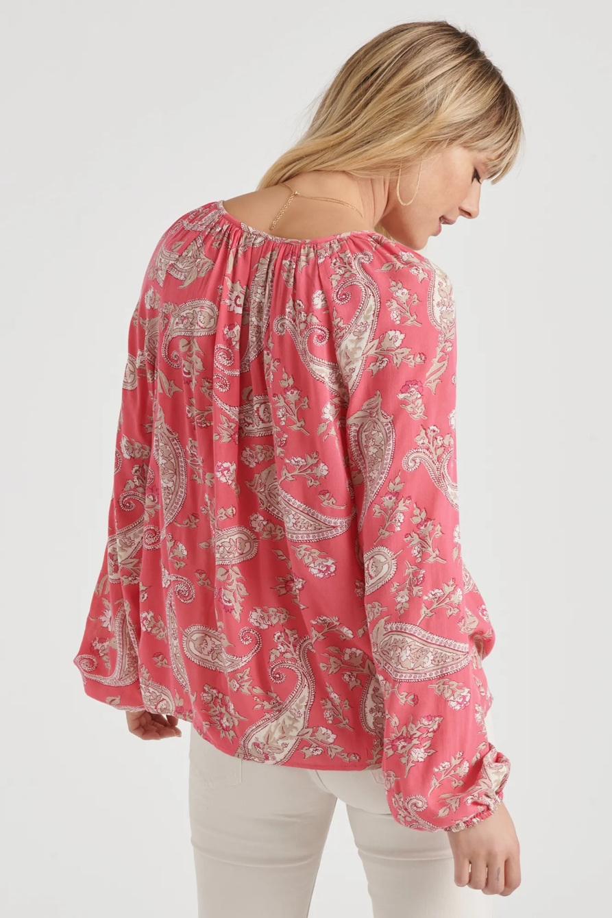 ELOISE PRINTED PEASANT TOP, image 4