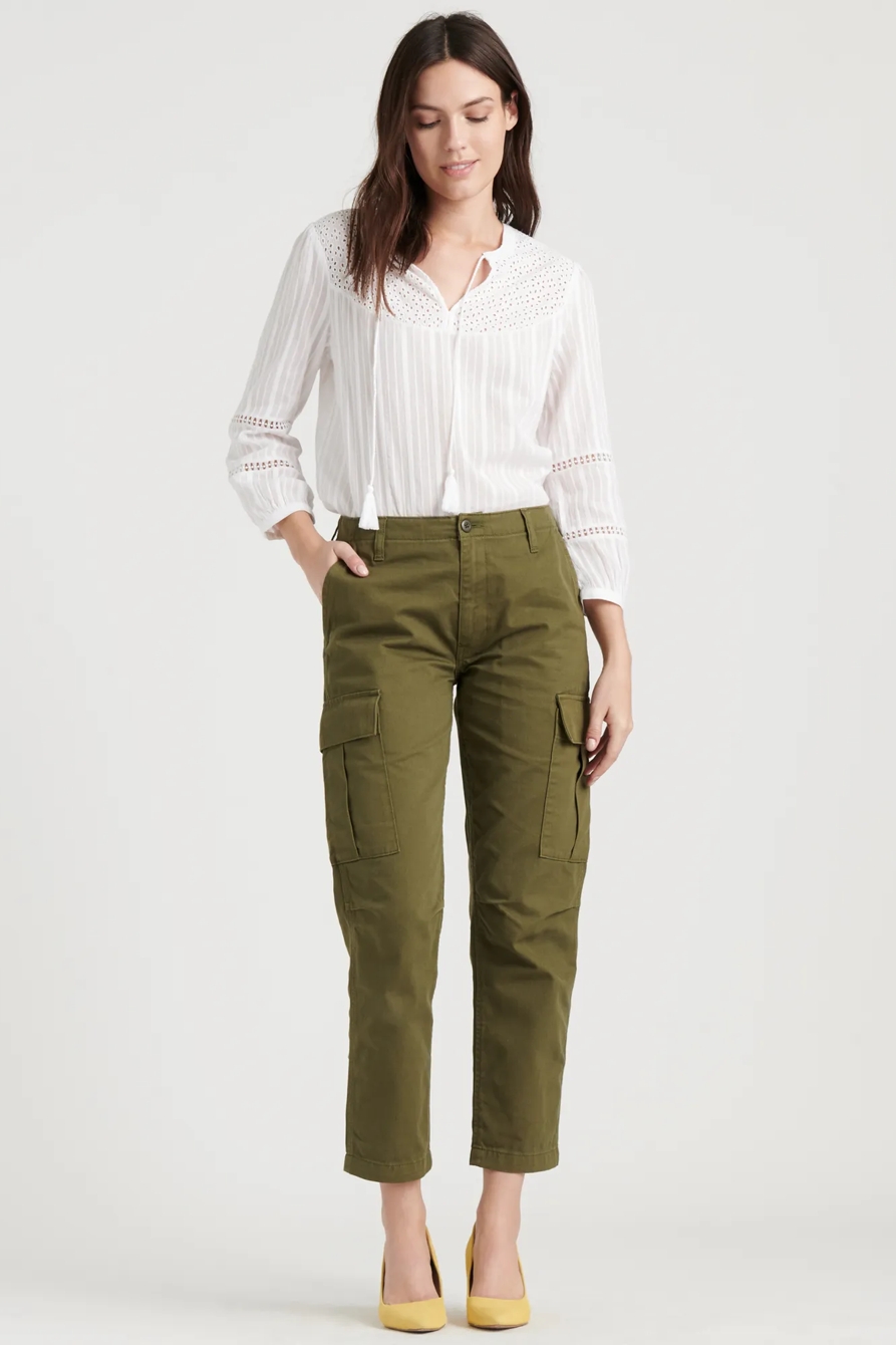 MARLY EYELET PEASANT TOP, image 2