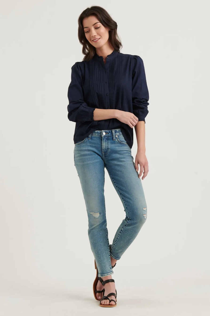 CLAUDINE PINTUCK SHIRT, image 2