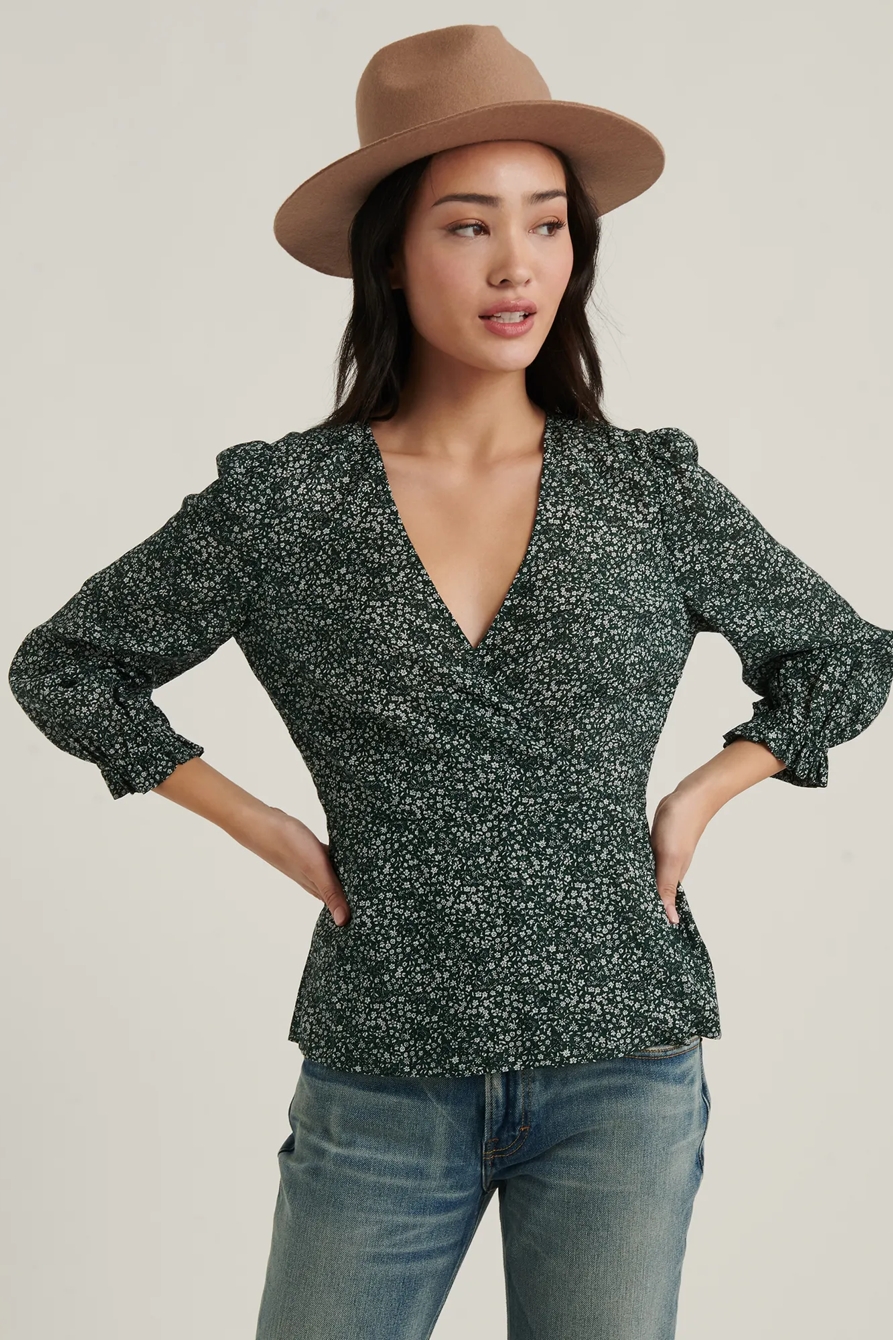 PRINTED AMELIA WRAP TOP | Lucky Brand