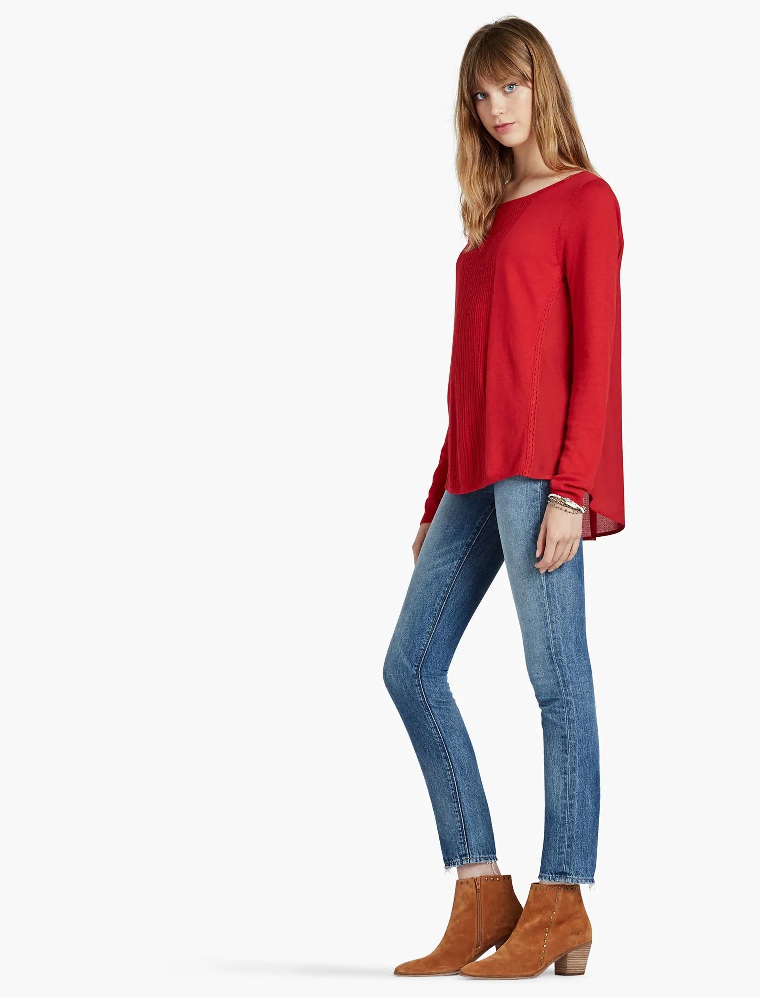 WOVEN BACK SWEATER, image 2