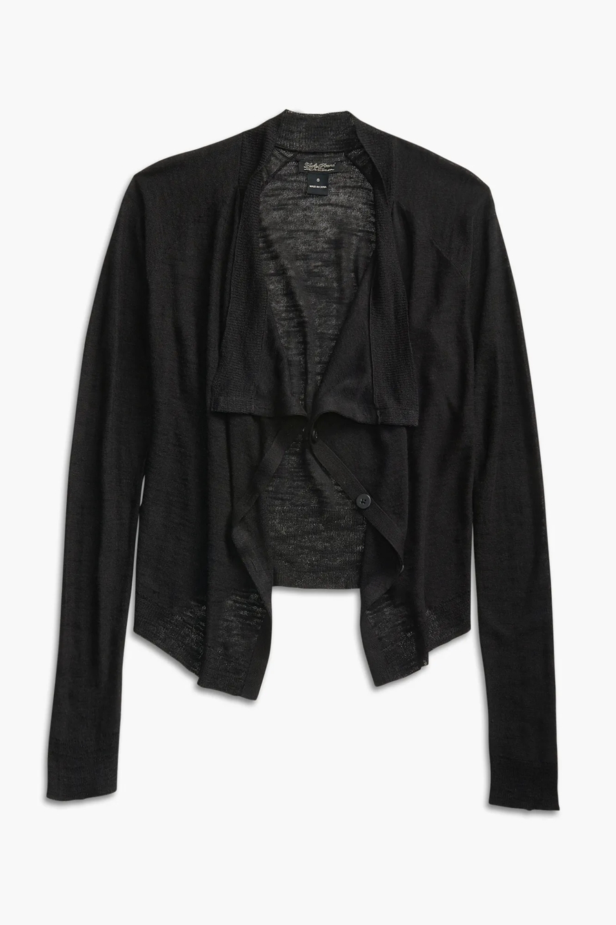 LINEN DRAPE CARDIGAN, image 4