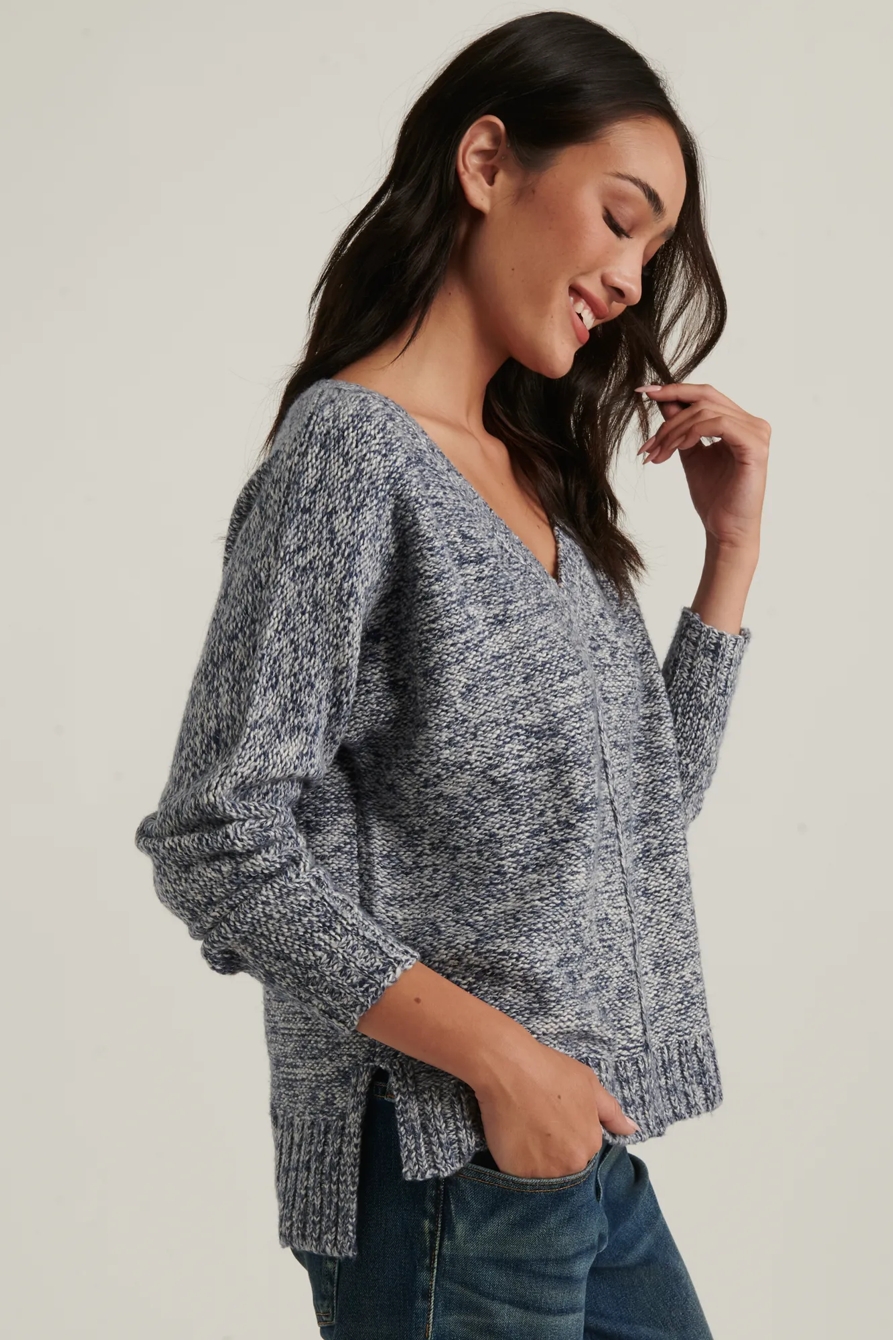 MARL V NECK PULLOVER SWEATER, image 2