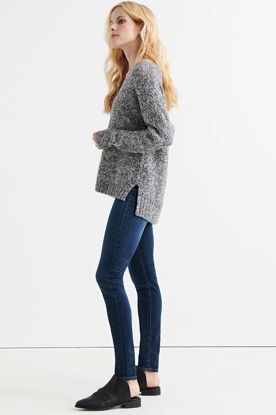 MARL V NECK PULLOVER SWEATER, image 2