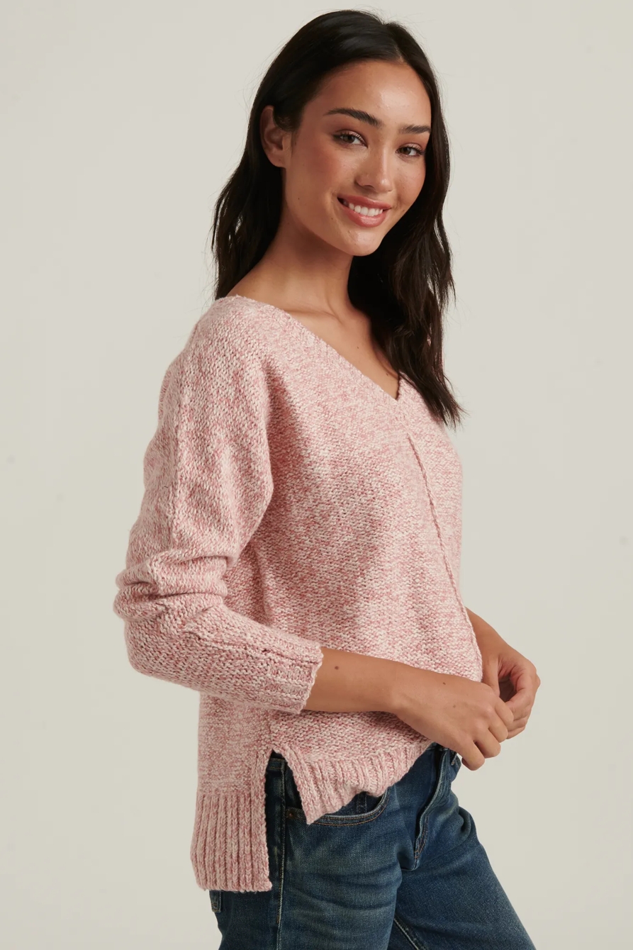 MARL V NECK PULLOVER SWEATER, image 2