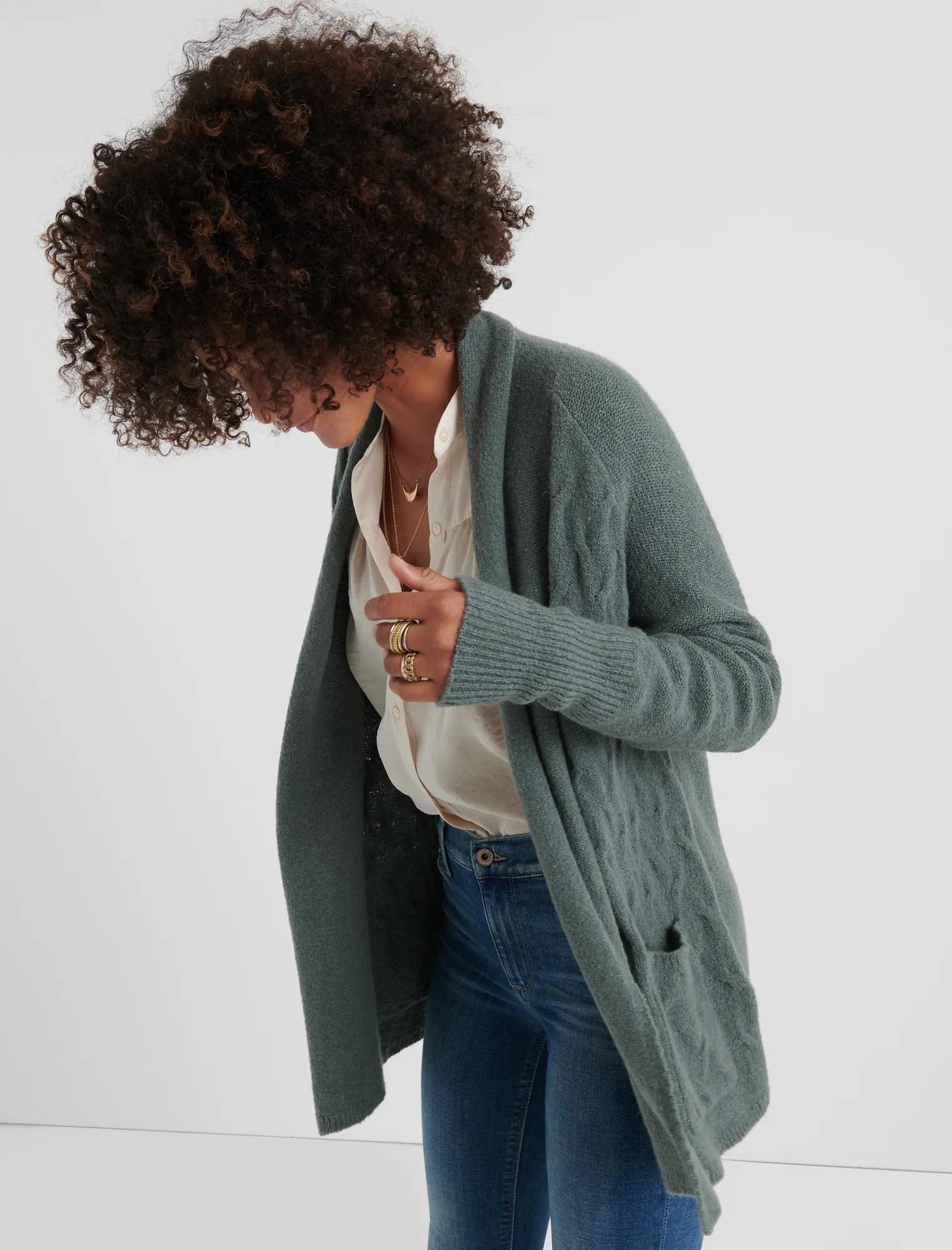 TEXTURE STITCH CARDIGAN, image 2