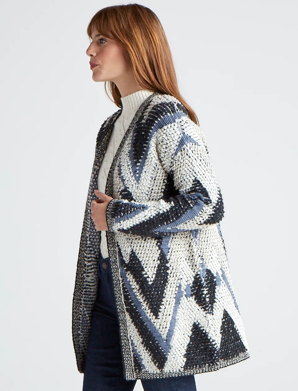NOVELTY CHEVRON CARDIGAN, image 2