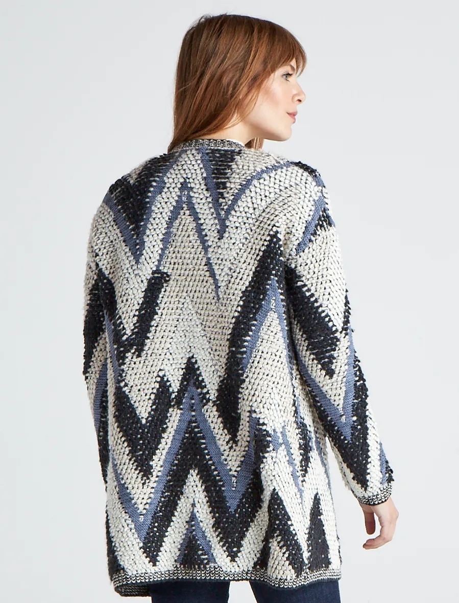 NOVELTY CHEVRON CARDIGAN, image 3