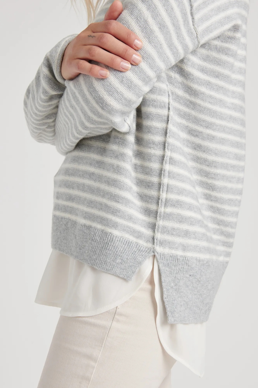 STRIPED WOVEN SWEATER MIX, image 5