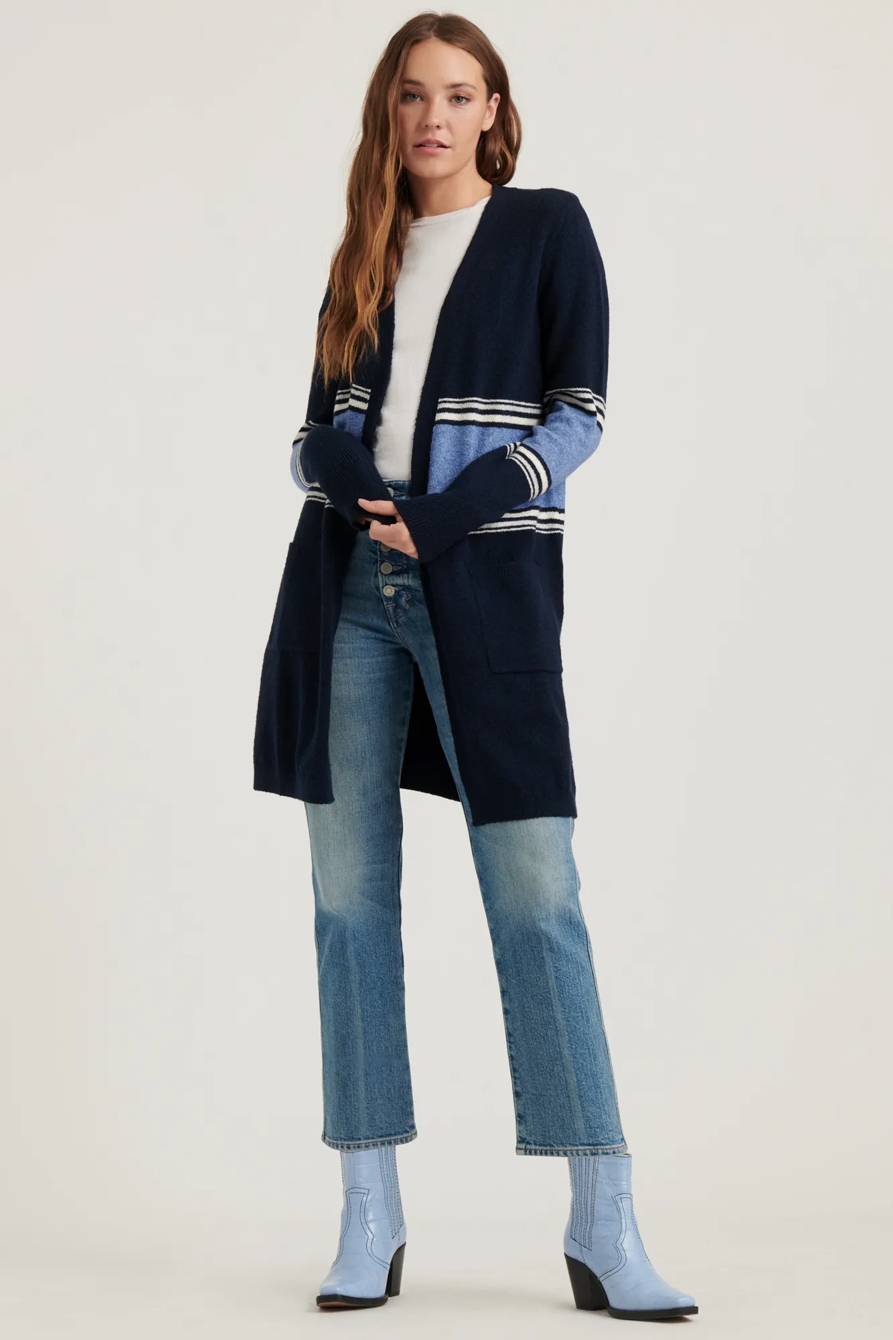 STRIPE LONG CARDIGAN, image 2
