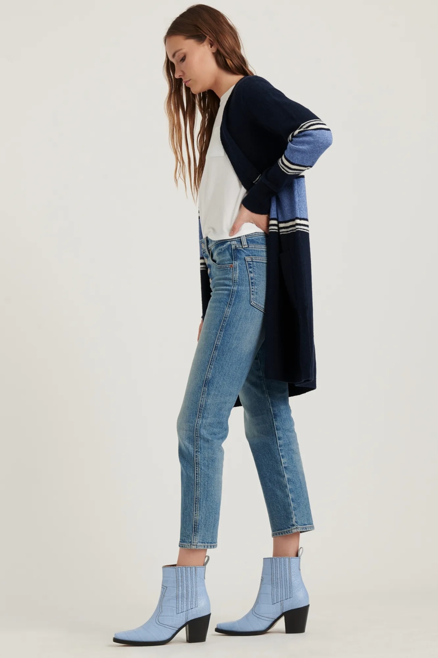 STRIPE LONG CARDIGAN, image 3
