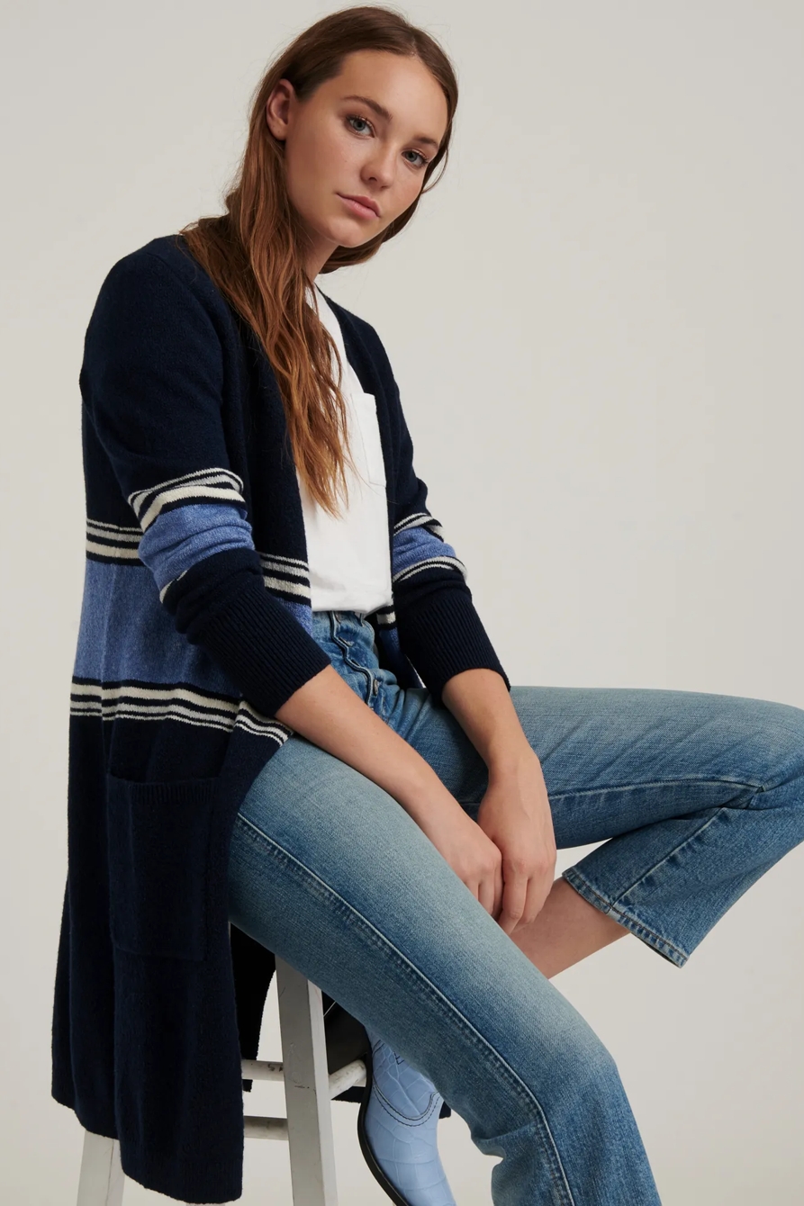 STRIPE LONG CARDIGAN, image 5