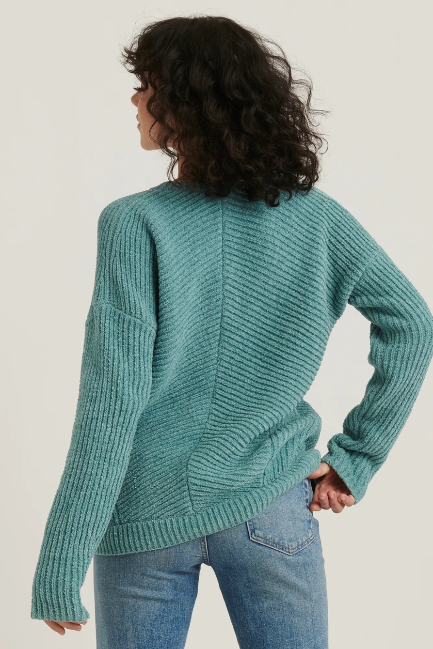 CHENILLE V-NECK PULLOVER SWEATER, image 4