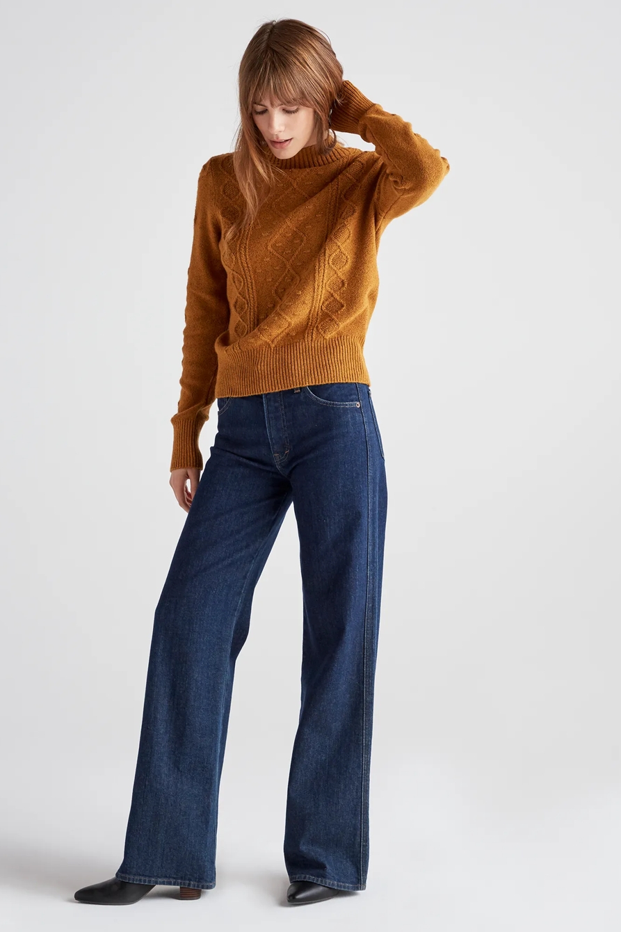 BOBBLE CABLE KNIT PULLOVER SWEATER, image 2