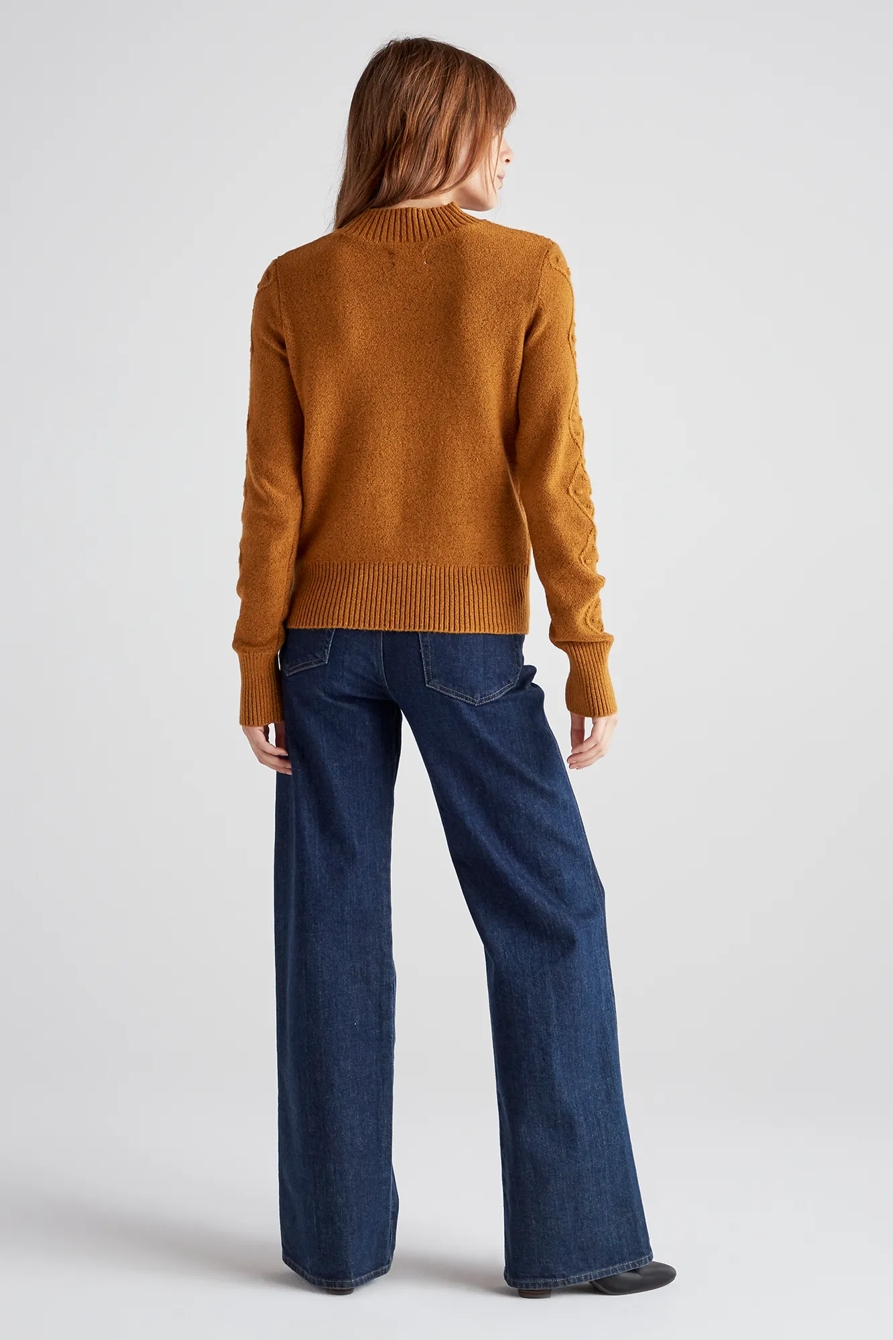 BOBBLE CABLE KNIT PULLOVER SWEATER, image 3