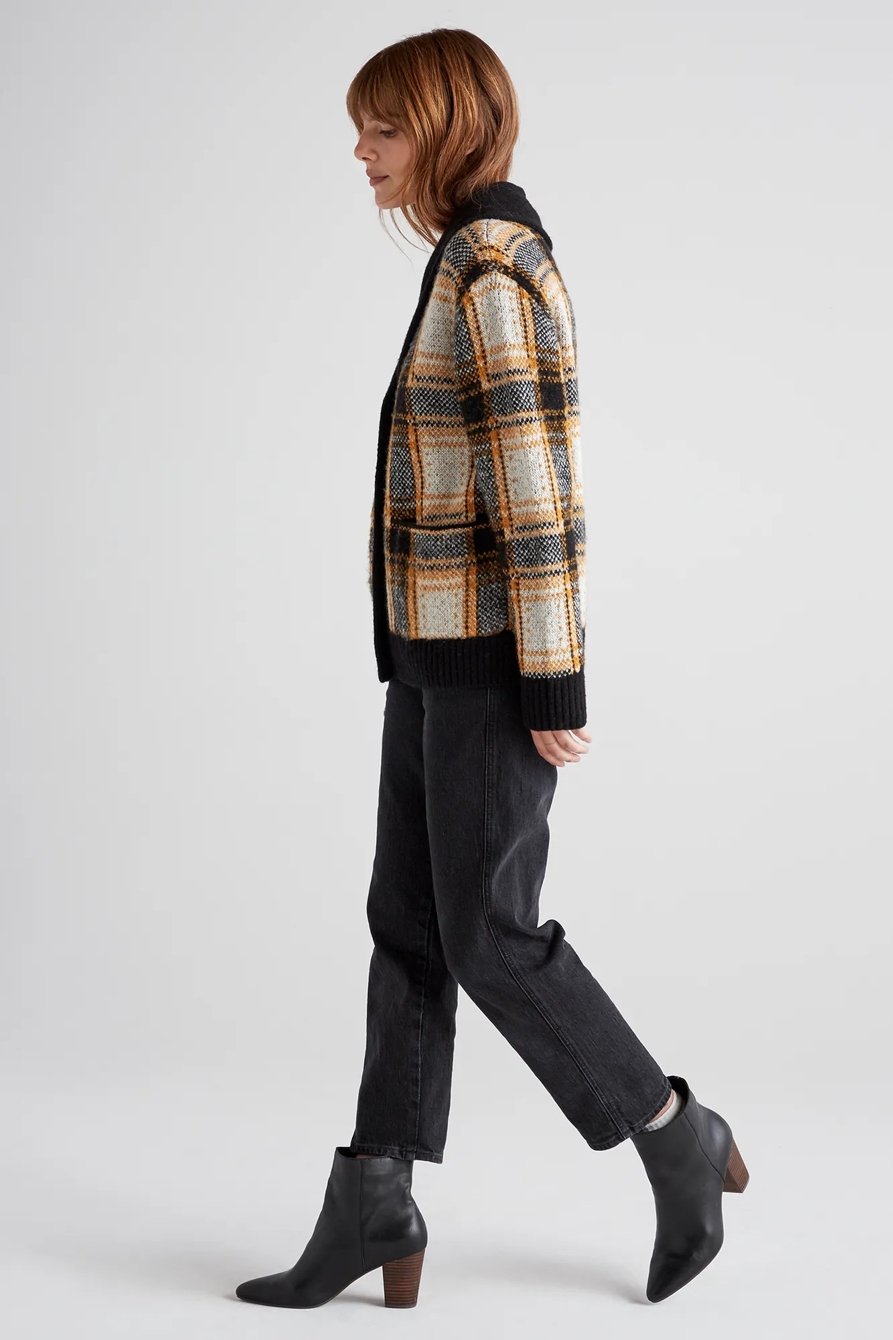 PLAID SHAWL CARDIGAN, image 2