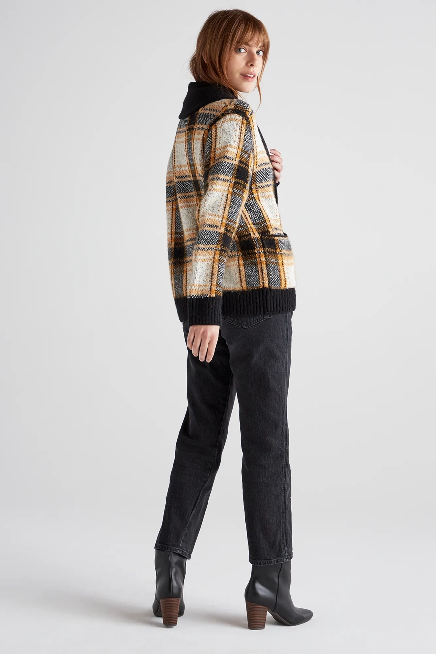 PLAID SHAWL CARDIGAN, image 3