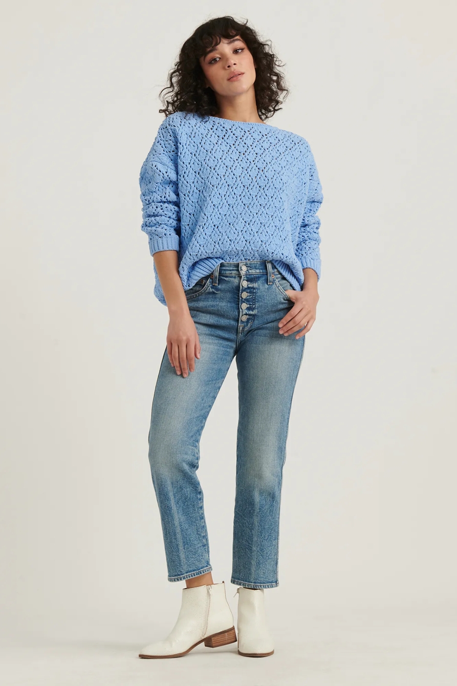 POINTELLE CHENILLE PULLOVER SWEATER, image 2