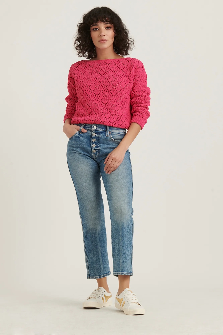 POINTELLE CHENILLE PULLOVER SWEATER, image 2
