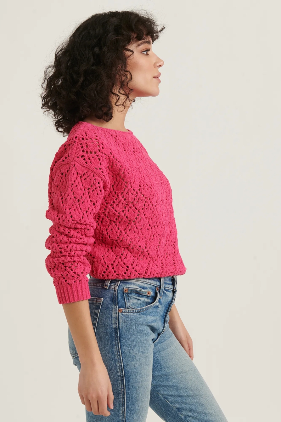 POINTELLE CHENILLE PULLOVER SWEATER, image 3