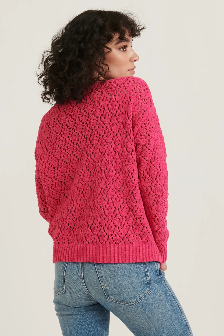 POINTELLE CHENILLE PULLOVER SWEATER, image 4