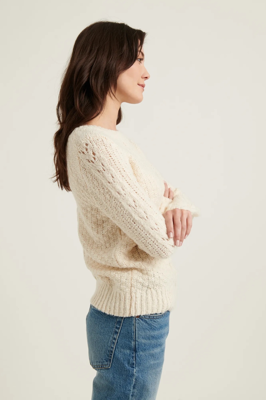 POINTELLE PULLOVER SWEATER, image 3