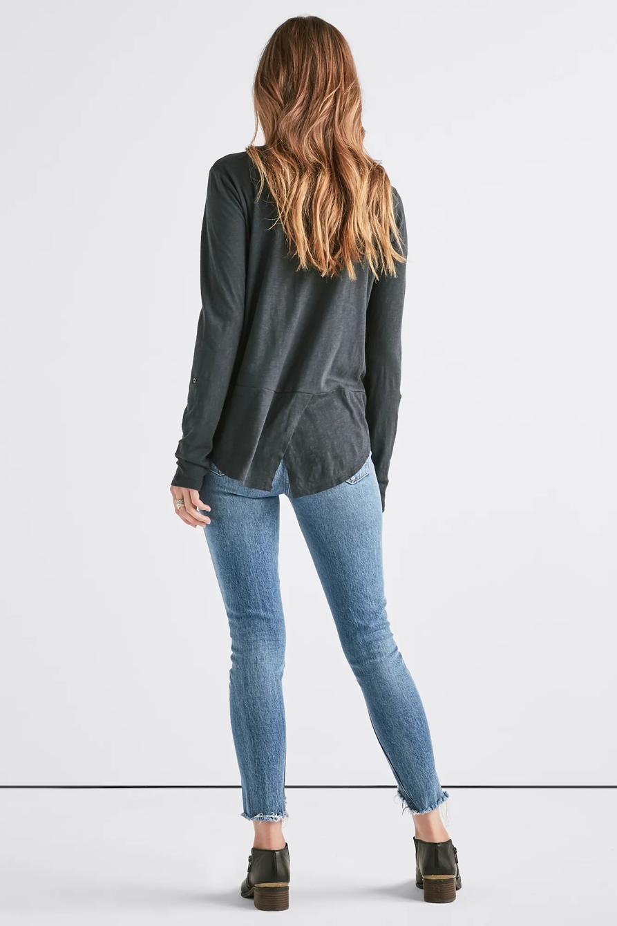 WOVEN GAUZE MIX TOP, image 3
