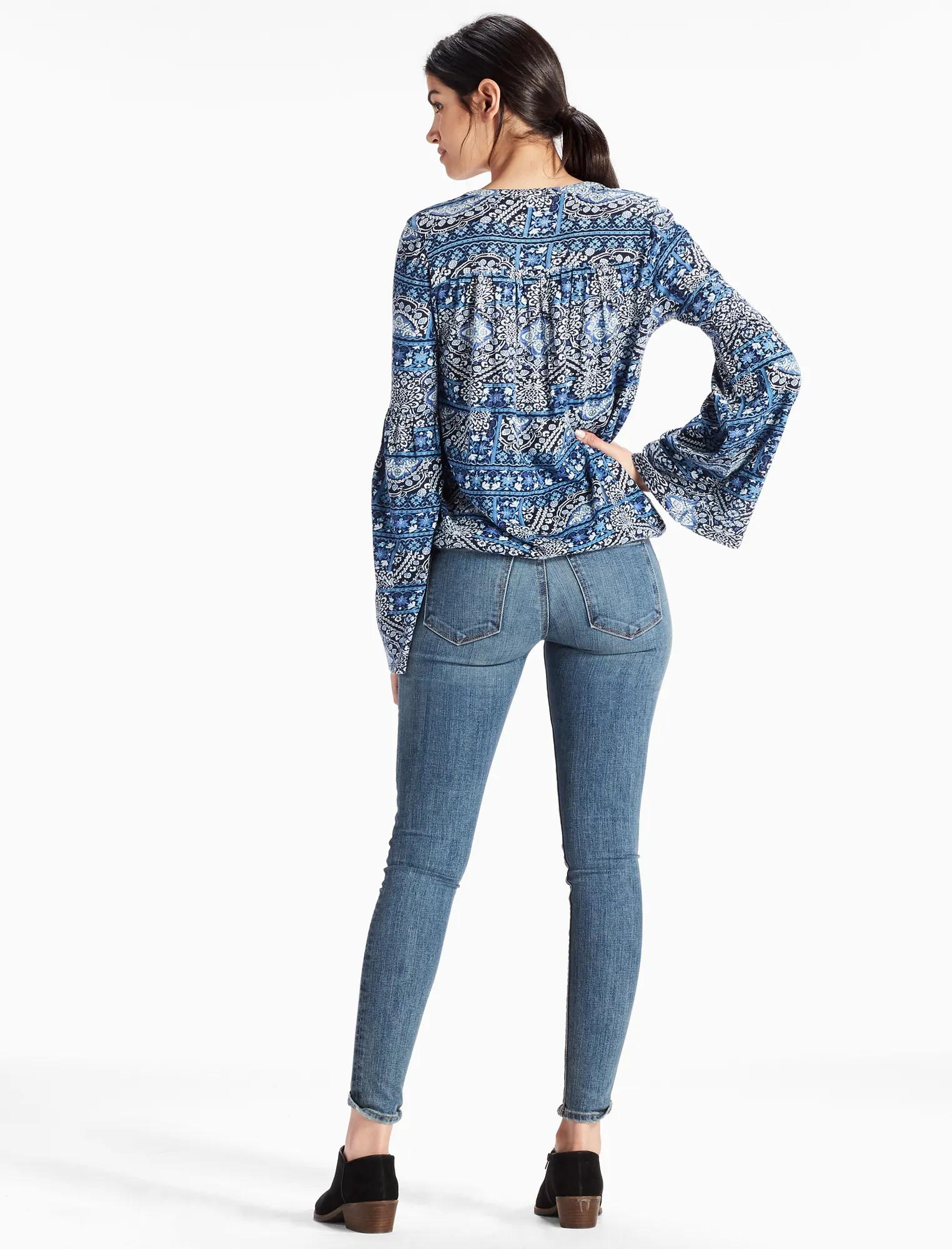 BELL SLEEVE PRINTED TOP, image 3