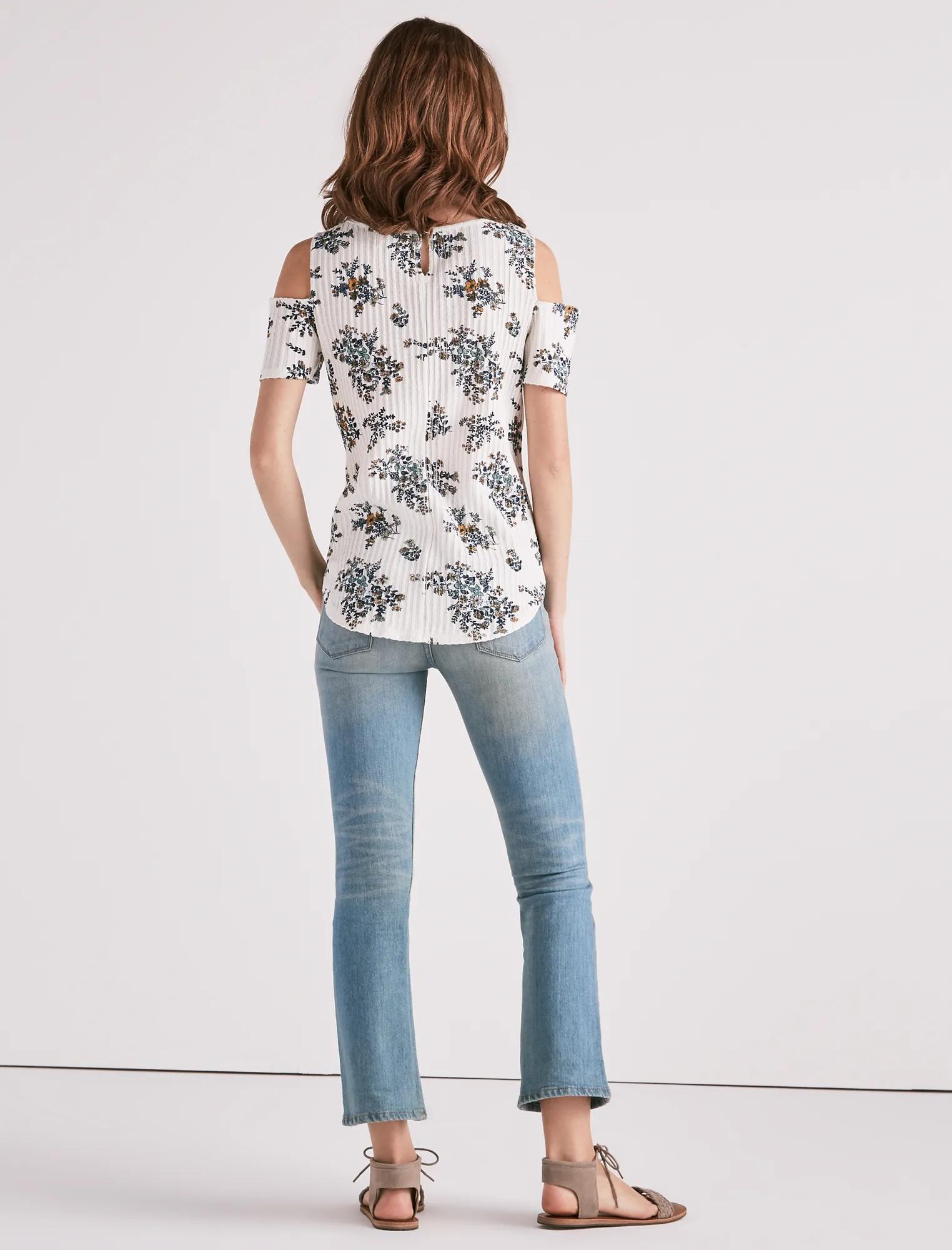 FLORAL COLD SHOULDER TOP, image 2