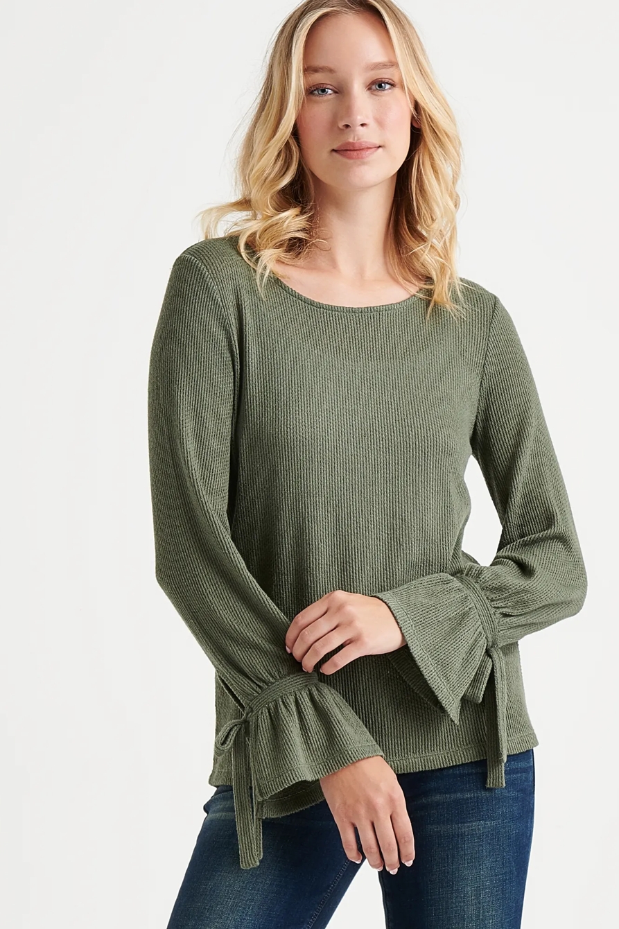 TIE SLEEVE THERMAL TOP, image 1