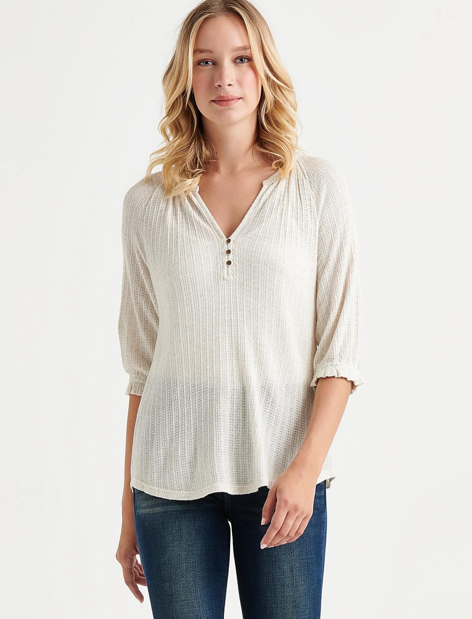 DROP NEEDLE HALF PLACKET | Lucky Brand
