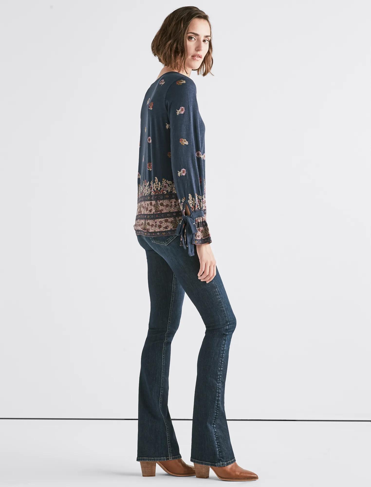 TIE SLEEVE PAISLEY TOP, image 2