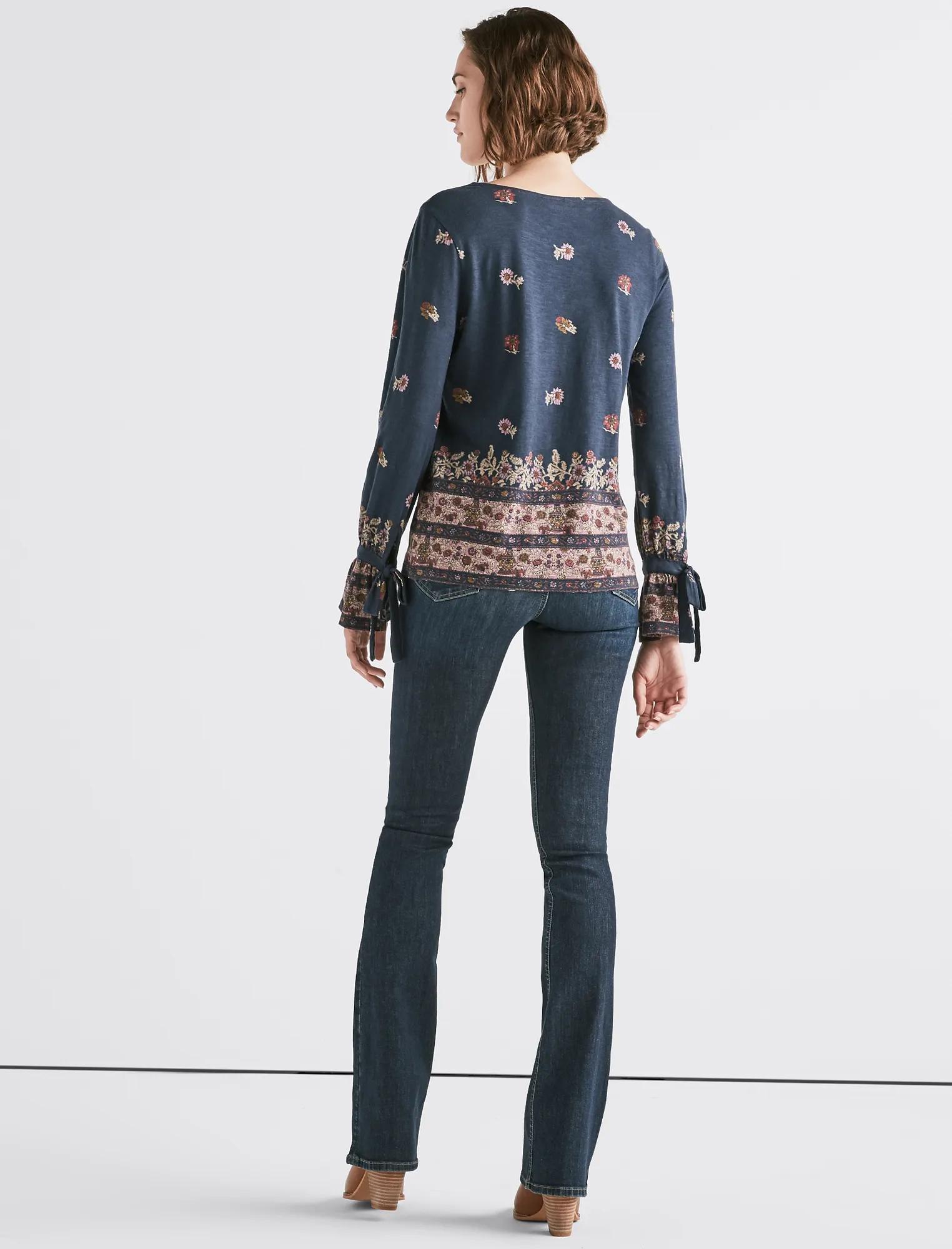TIE SLEEVE PAISLEY TOP, image 3