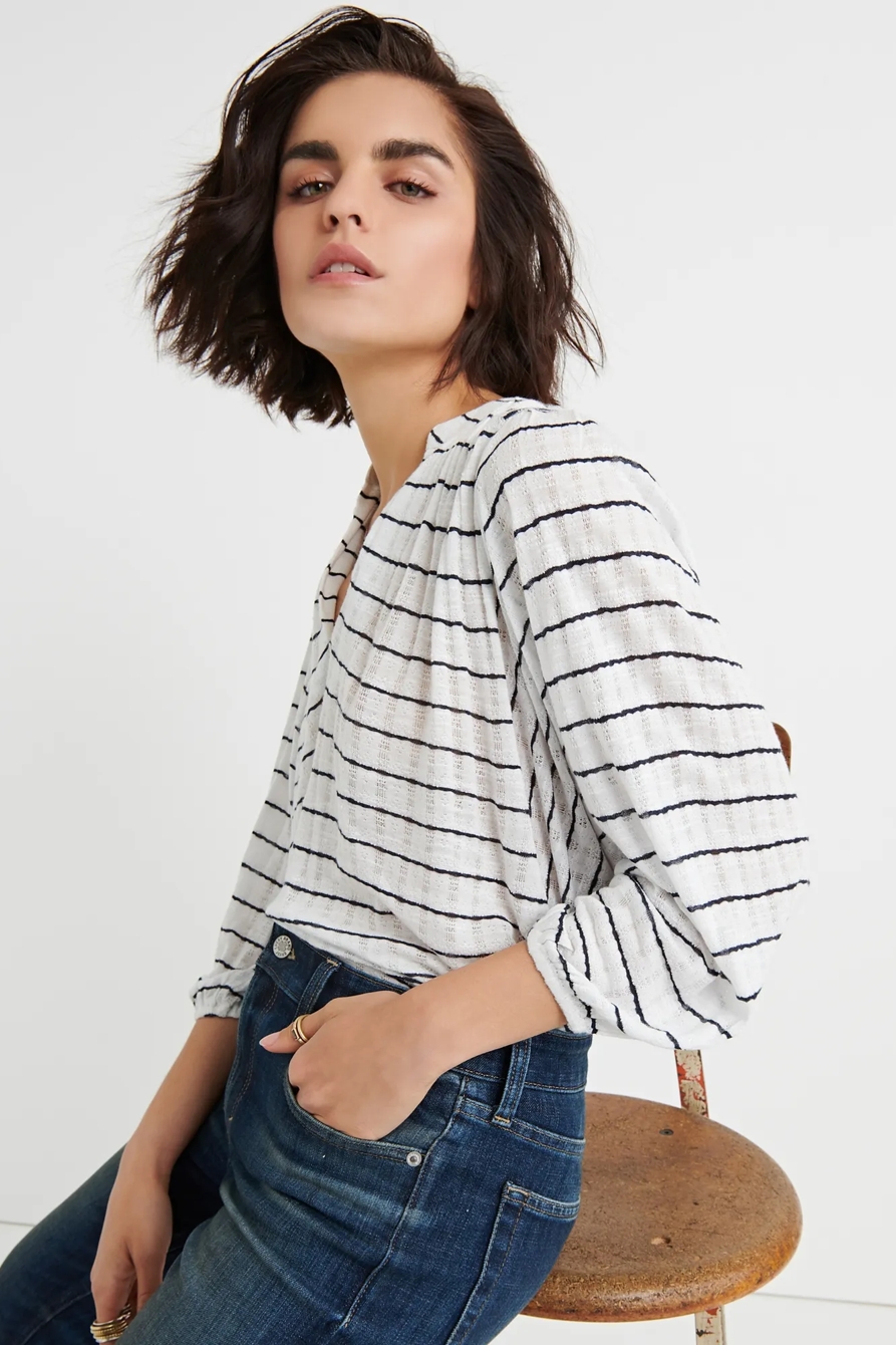 STRIPE JACQUARD TOP, image 2