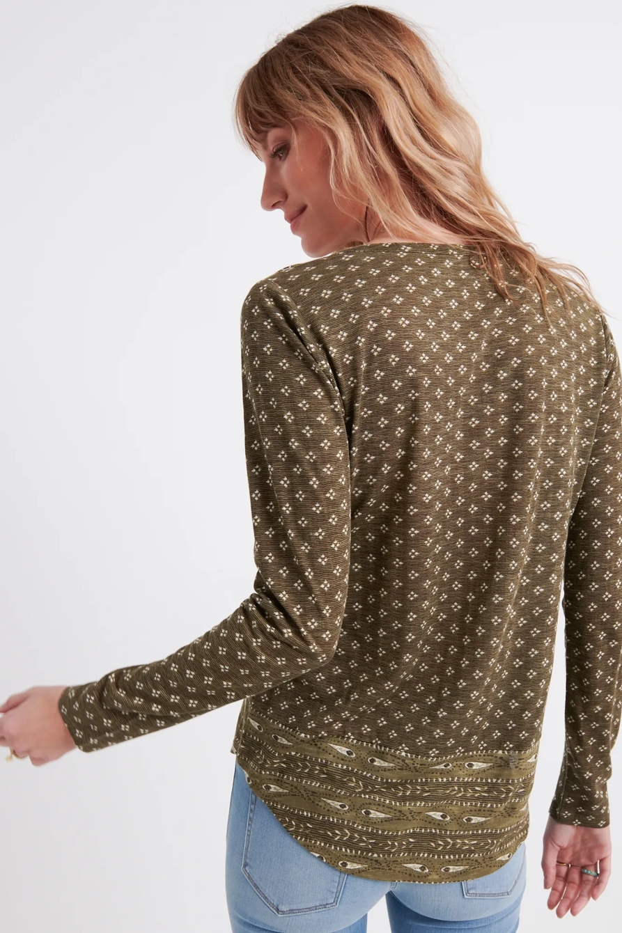PAISLEY PRINT HENLEY, image 3