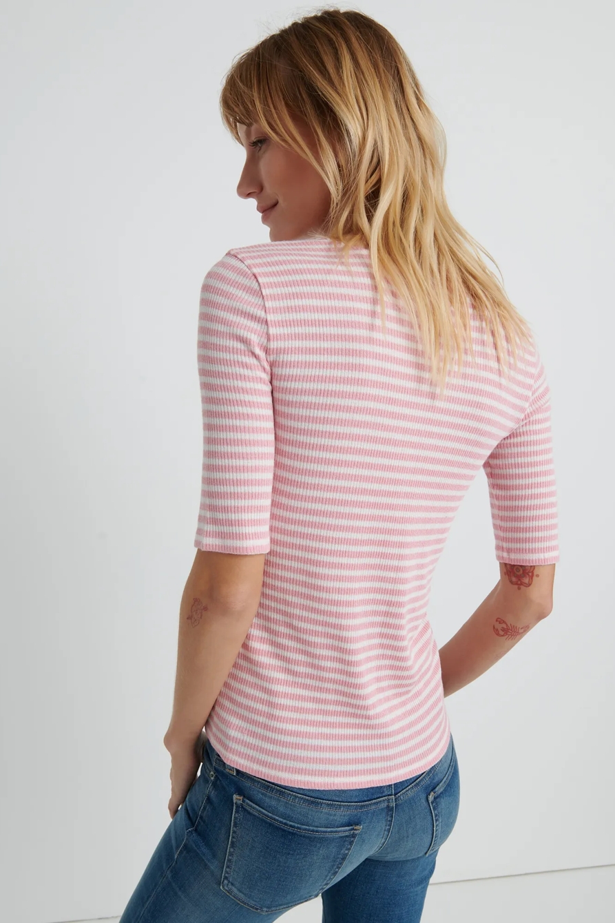 Striped Ribbed Tee, image 3