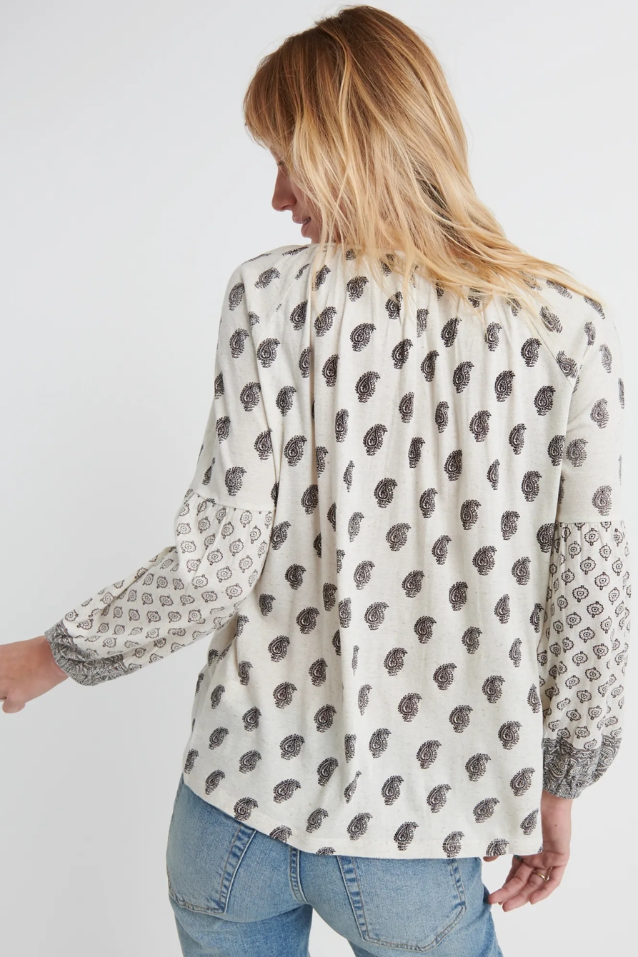 PRINTED PEASANT TOP, image 3