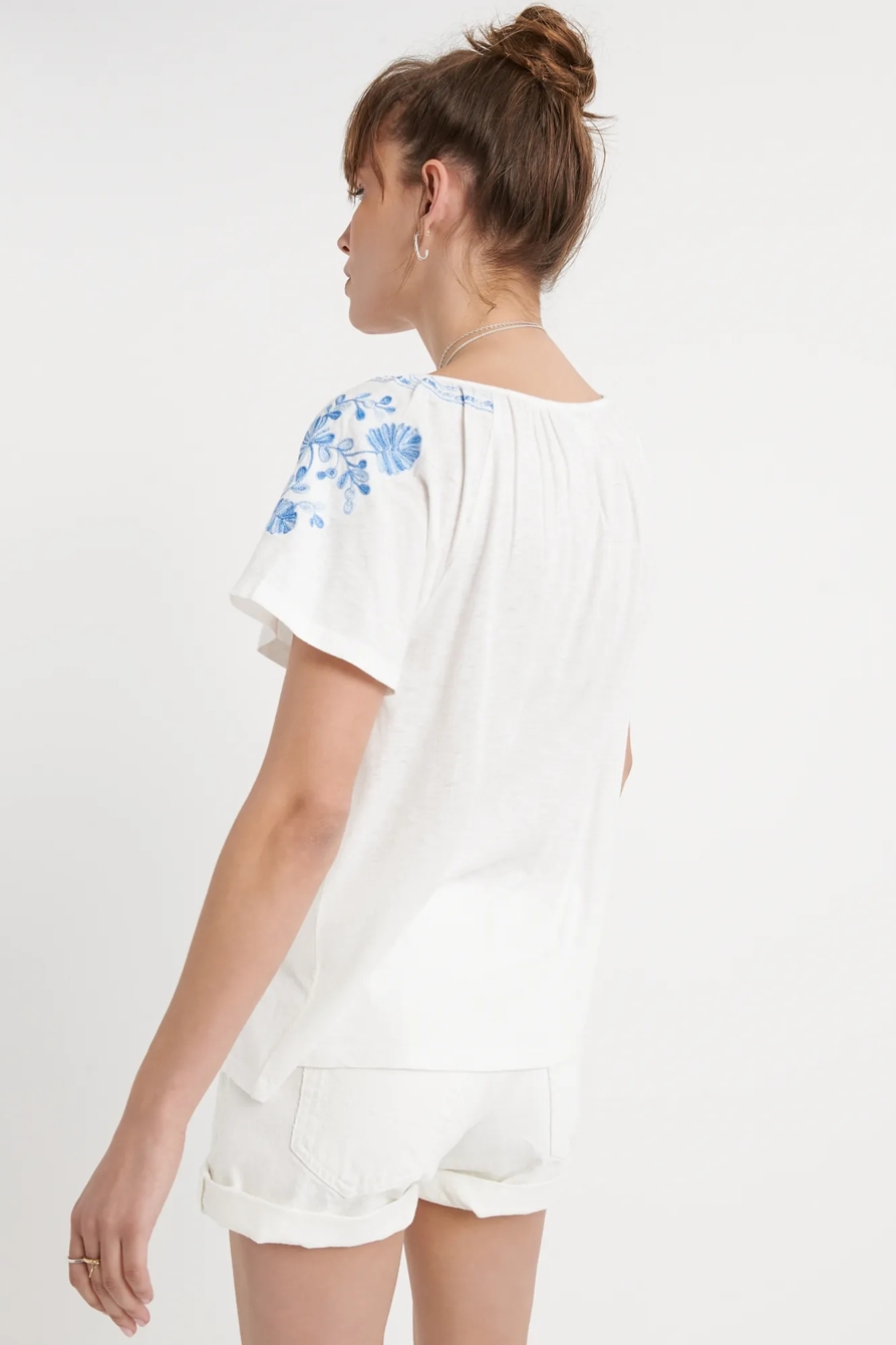 SHORT SLEEVE EMBROIDERED TOP, image 3