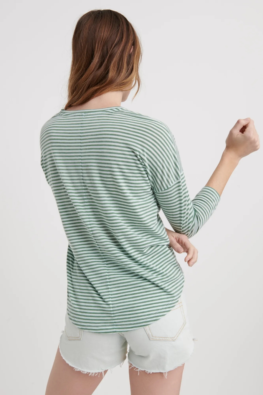 STRIPED BURN OUT HENLEY, image 3