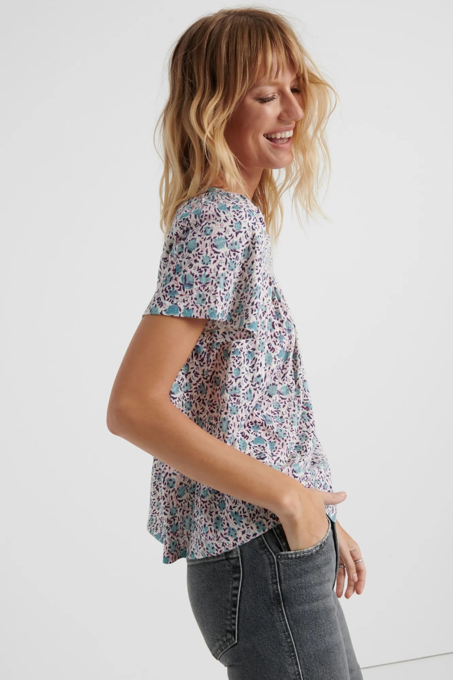 SS SMOCKED YOKE TOP, image 2