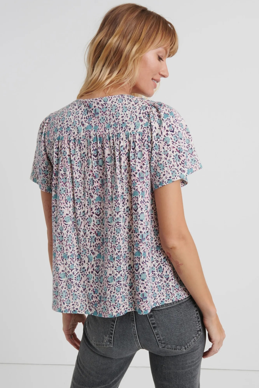 SS SMOCKED YOKE TOP, image 3