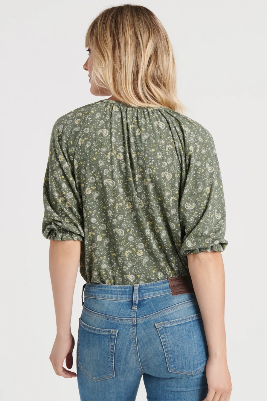 PAISLEY PRINTED HENLEY, image 4